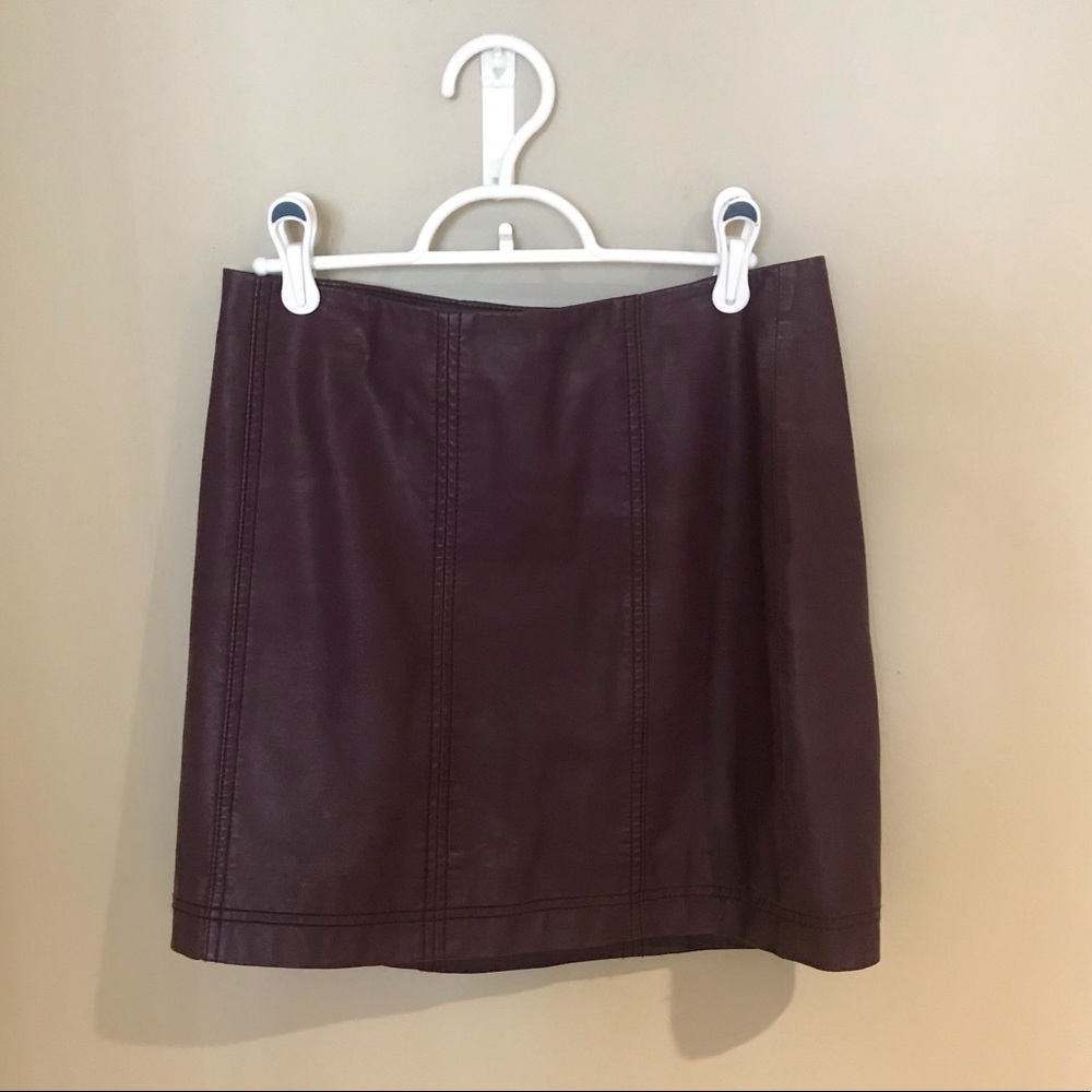 Free People leather skirt